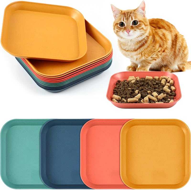 Potes rasos para gatos em fibra de palha de trigo Gerrii, 12 unidades, 14,5 cm, Colorido