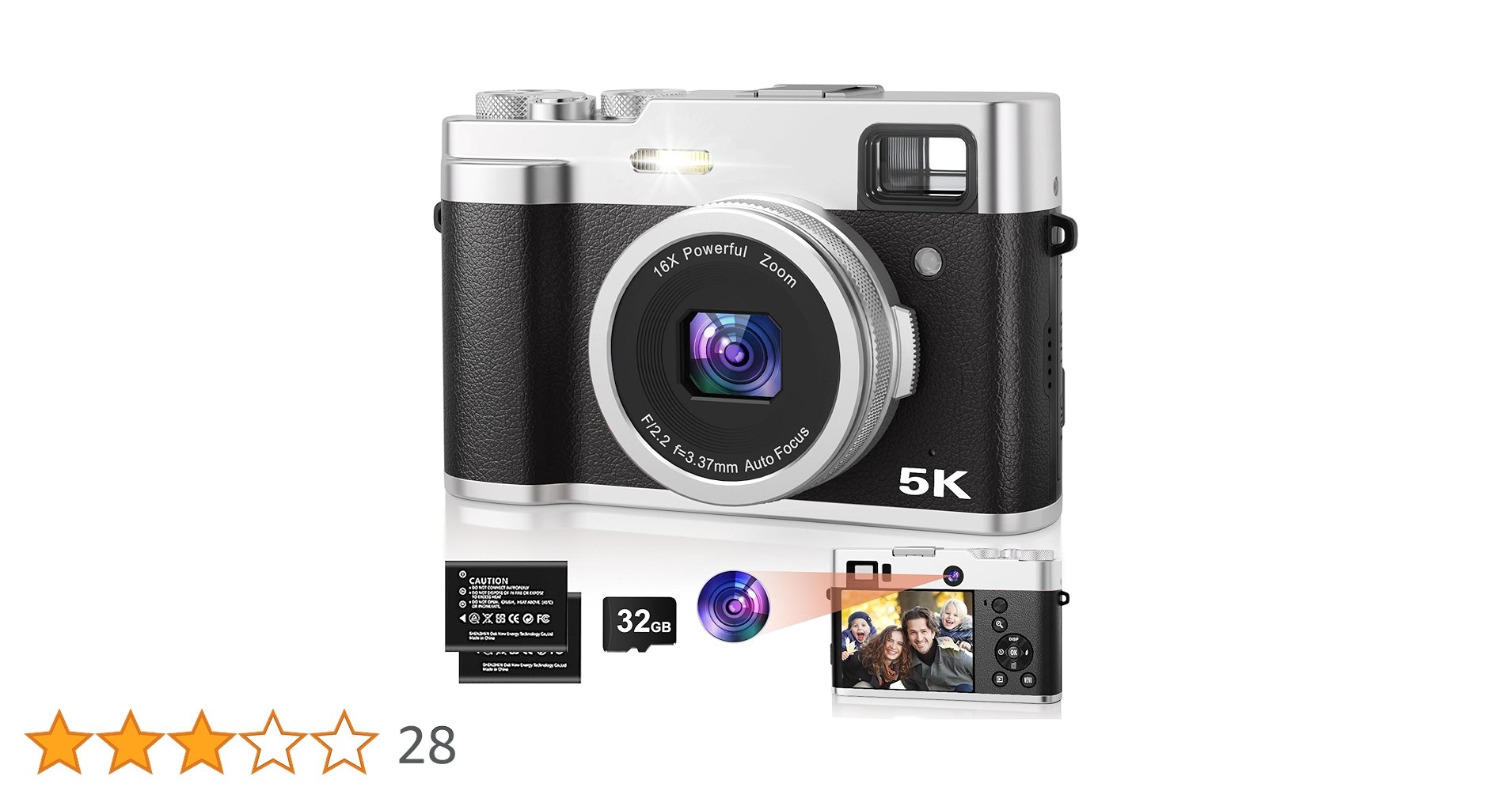 Amazon | 写真用5Kデジタルカメラ、48MPオートフォーカスVlogカメラ Amazon | 写真用5Kデジタルカメラ、48MPオートフォーカスVlogカメラ