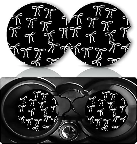 Miniatura 35 de Paquete de 2 posavasos con diseño de Driver Picks The Music, cintas de casete retro, regalos para mujeres y hombres, tapete interior del vehículo,