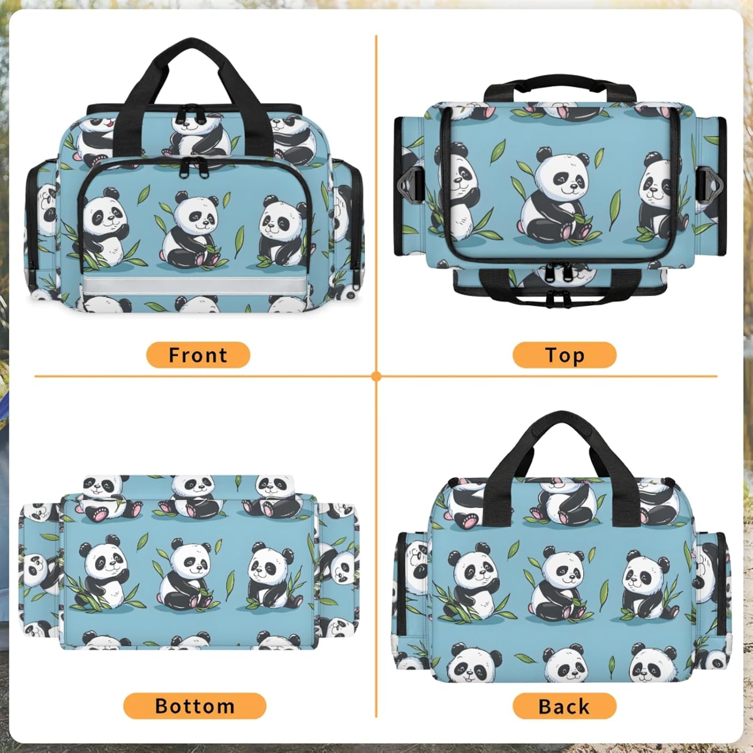 First Aid Bags Empty, Cuddly Panda Emergency Bag First Aid Kit Multiple Compartment Kit Carrier On Call Trauma Bag for Paramedics Emergency Medical Supplies Kit