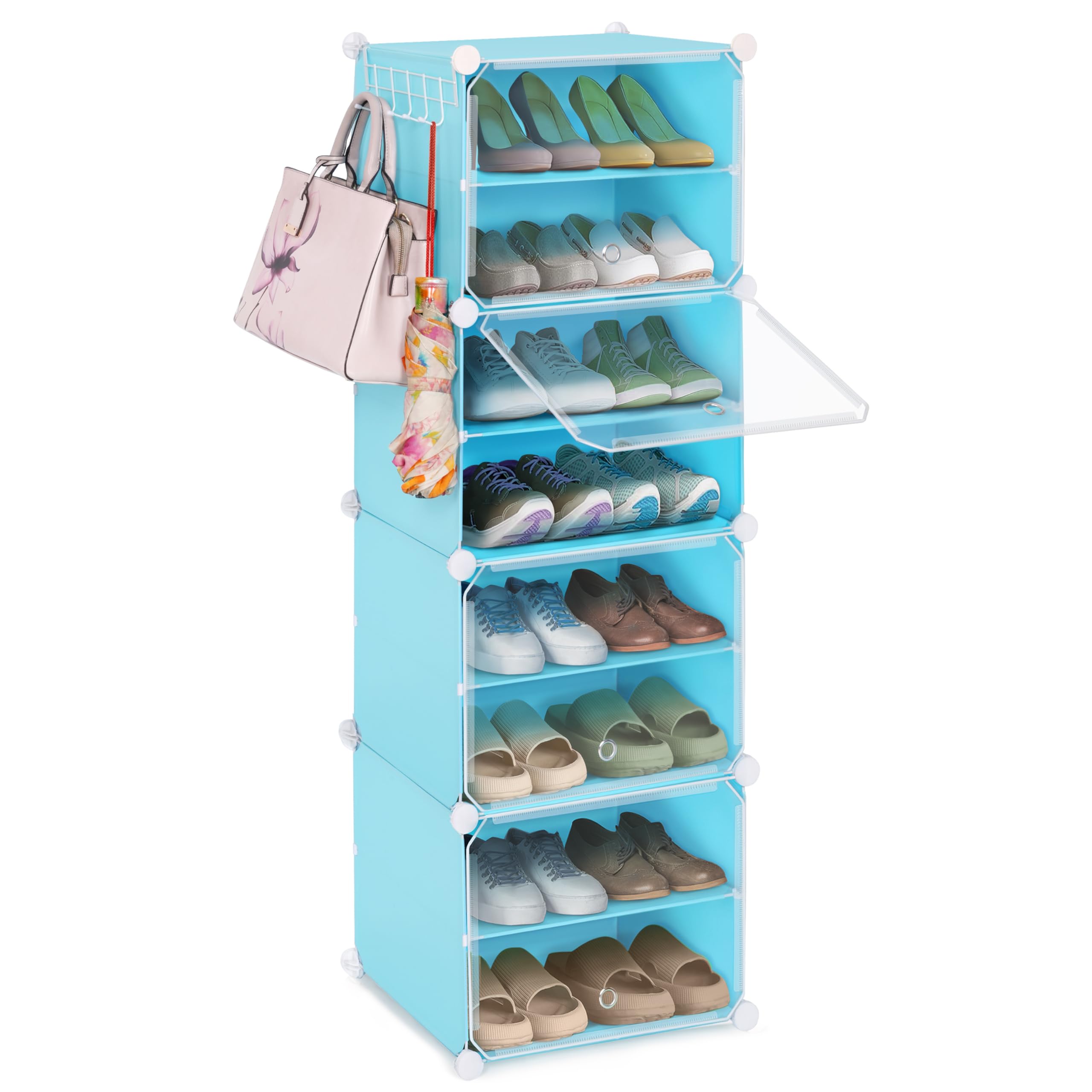 See full amazon price history chart for ABOUT SPACE Shoe Rack Organizer - 8 Layer Shoe Stand With Hanger & Door For Home - DIY 16 Pair Portable Expandable 4 Cube Shoe Stand for Women Men Outdoor (Blue) Plastic - L 40 x B 30 x H 120 cm ABOUT SPACE Shoe Rack Organizer - 8 Layer Shoe Stand With Hanger & Door For Home - DIY 16 Pair Portable Expandable 4 Cube Shoe Stand for Women Men Outdoor (Blue) Plastic - L 40 x B 30 x H 120 cm (B0CVS1Q7XJ) Amazon Price History, Amazon Price Tracker