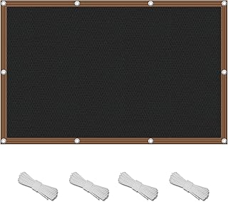 Red de sombra para terraza, exterior, resistente a los rayos UV, transpirable, para pérgola, jardín, balcón, paño de sombra, 3 x 4 m, color negro