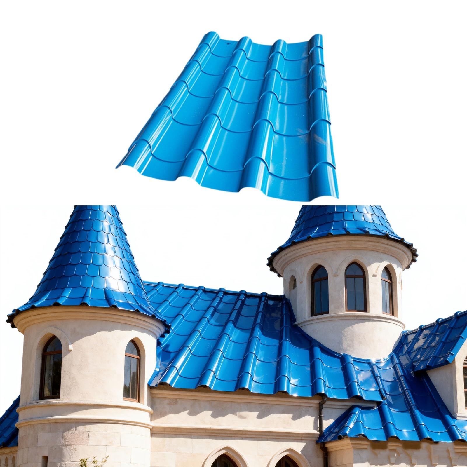 IBOWZ Aluminum Corrugated Metal Roof Tiles for Garage Shed Home and Villa