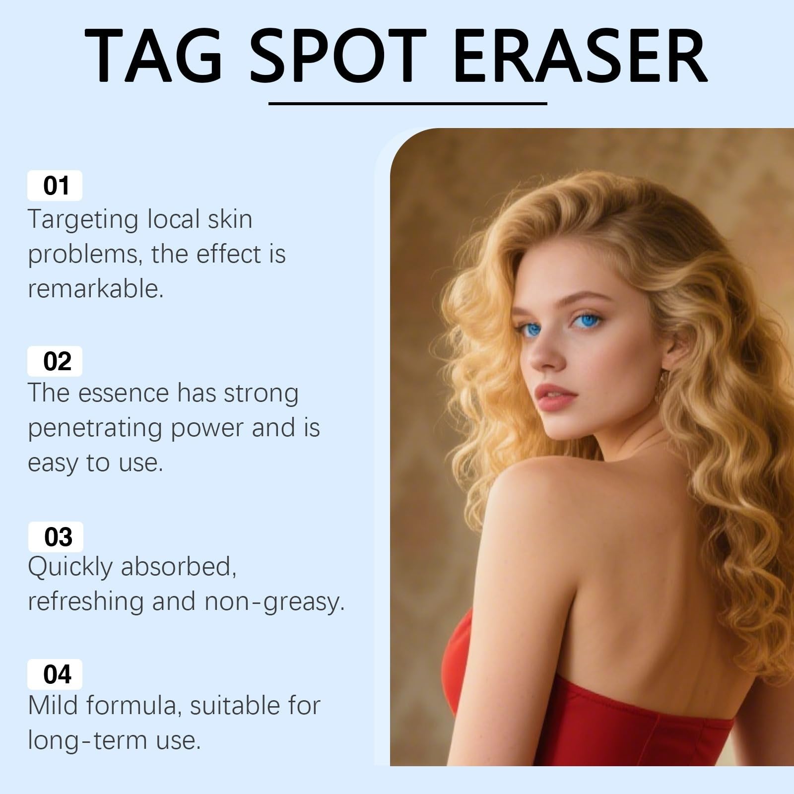 Eraser 7 giorni escrescenze e macchie – Roller gel naturale, uomo/donna. | per la cura della pelle Stimola il rinnovamento della pelle: Formula botanica con olio di tea tree e vitamina E.