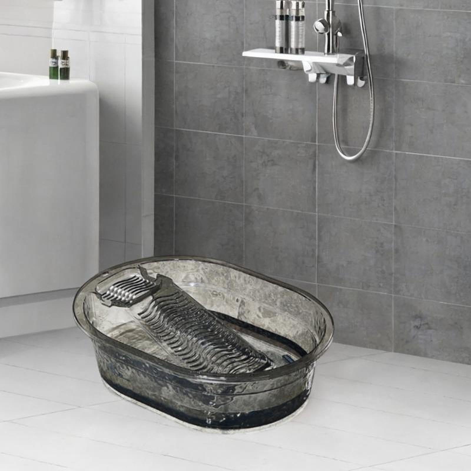 predolo Lavabo, Palangana, Palangana para Ropa, Cubo para Blusas, Cubo para Pantalones, para Acampar, Gris, Individual