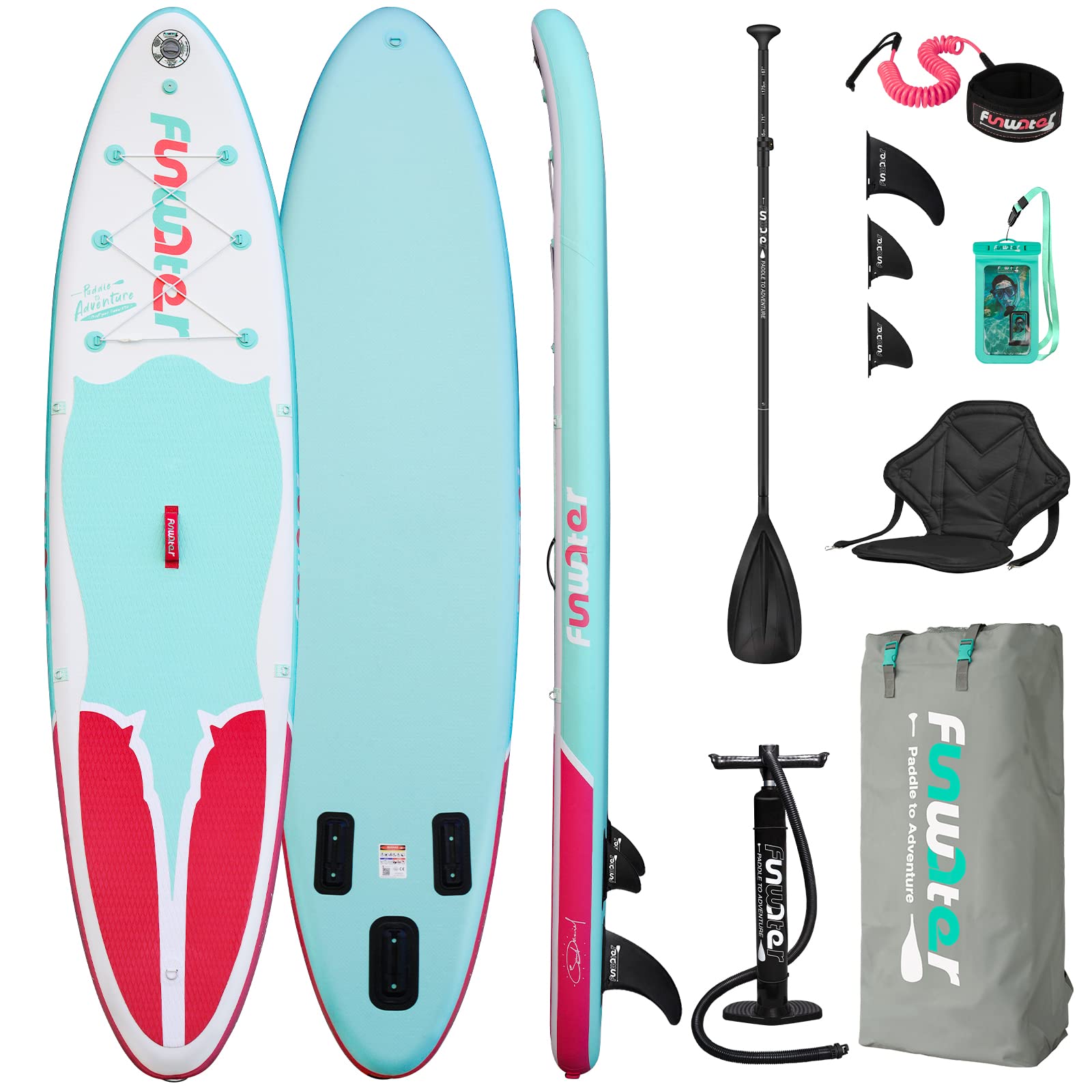 FunWater Inflatable Stand Up Paddle Board SUP with Paddleboard