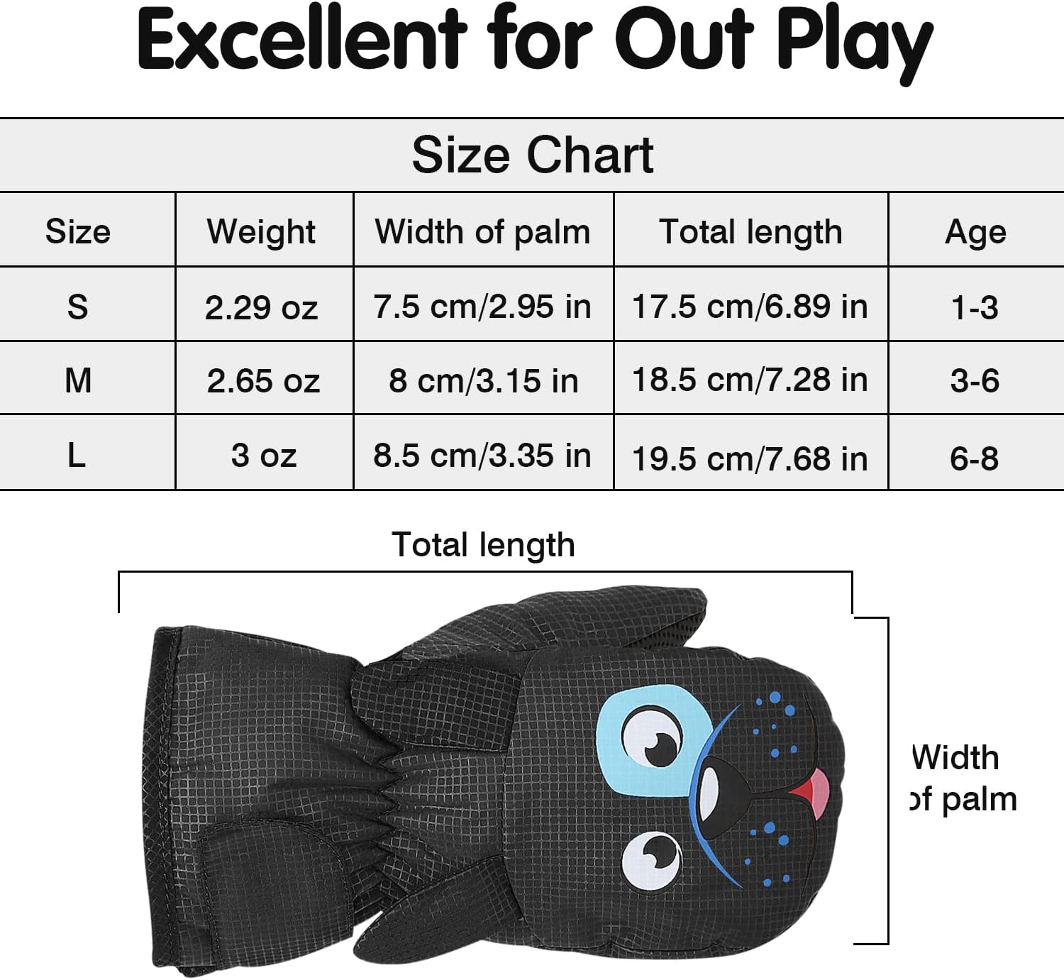 MoKo Toddler Mittens, Ski Kids Mittens, Waterproof & Windproof Mittens for Girls Boys, Thermal Warm Fleece Winter Snow Gloves for Kids : Clothing, Shoes & Jewelry