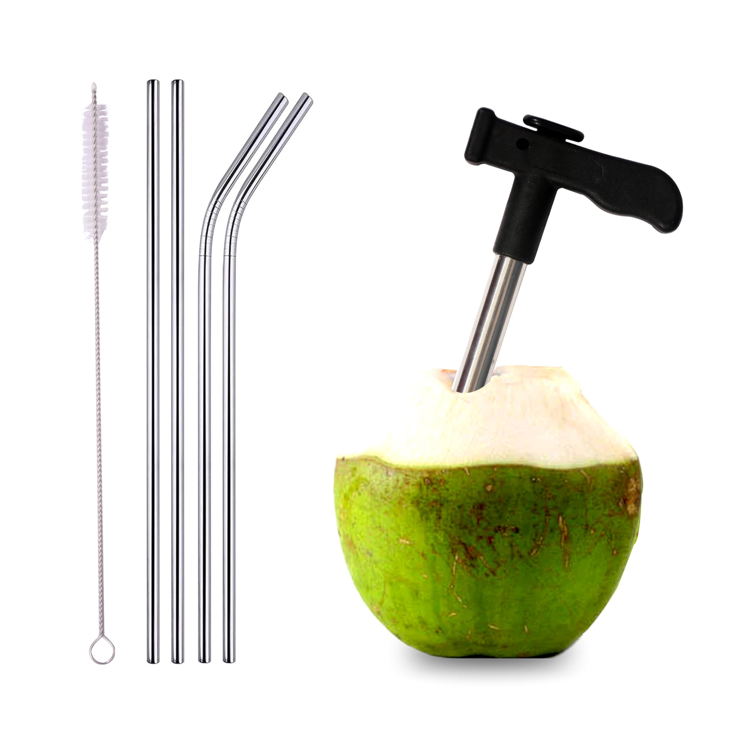 See full amazon price history chart for Homeace Stainless Steel Tender Coconut Opener Tool with Comfortable Grip Effortlessly Open Coconuts Steel Rod Design Includes 1 Coconut Opener 2 Bend Straws 2 Straight and 1 Straw Cleaning Brush (1) Homeace Stainless Steel Tender Coconut Opener Tool with Comfortable Grip Effortlessly Open Coconuts Steel Rod Design Includes 1 Coconut Opener 2 Bend Straws 2 Straight and 1 Straw Cleaning Brush (1) (B0CB4W522K) Amazon Price History, Amazon Price Tracker