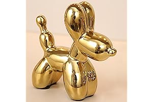 Decorative Gold Ceramic Balloon Dog Statues