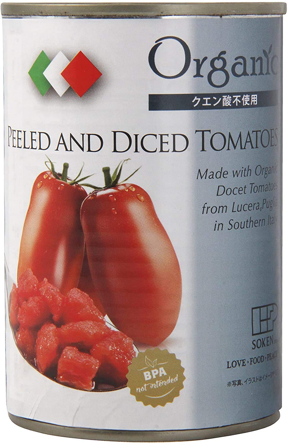 創健社 有機ダイストマト缶 400g 固形量240g