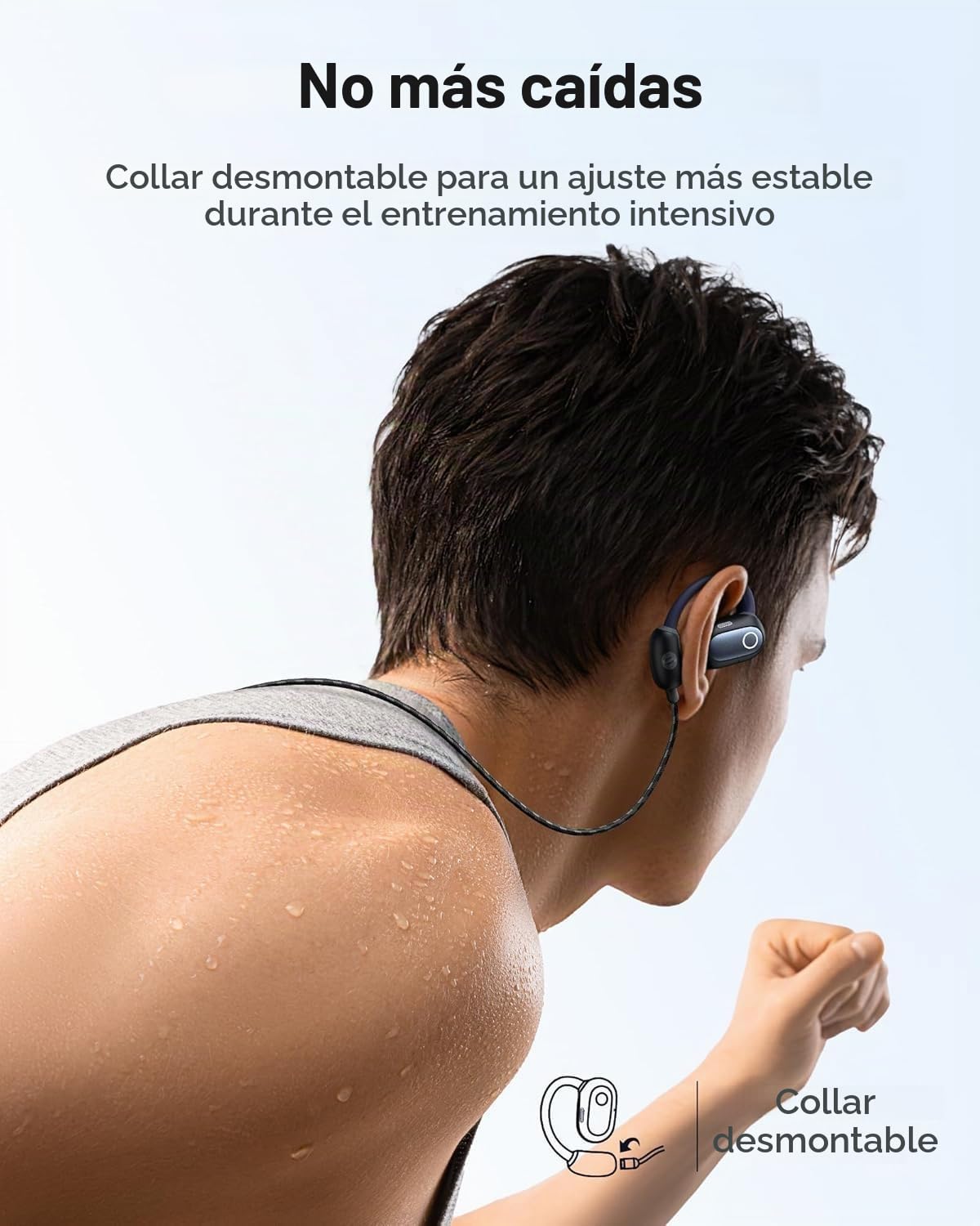 Baseus Eli Sport 1 Auriculares Open Ear Bluetooth, Acústica Direccional, Bajos Potentes, Ultraligeros, Impermeabilidad IPX4, Micrófonos ENC, Bluetooth 5.3 para Correr, Entrenamiento, Fitness