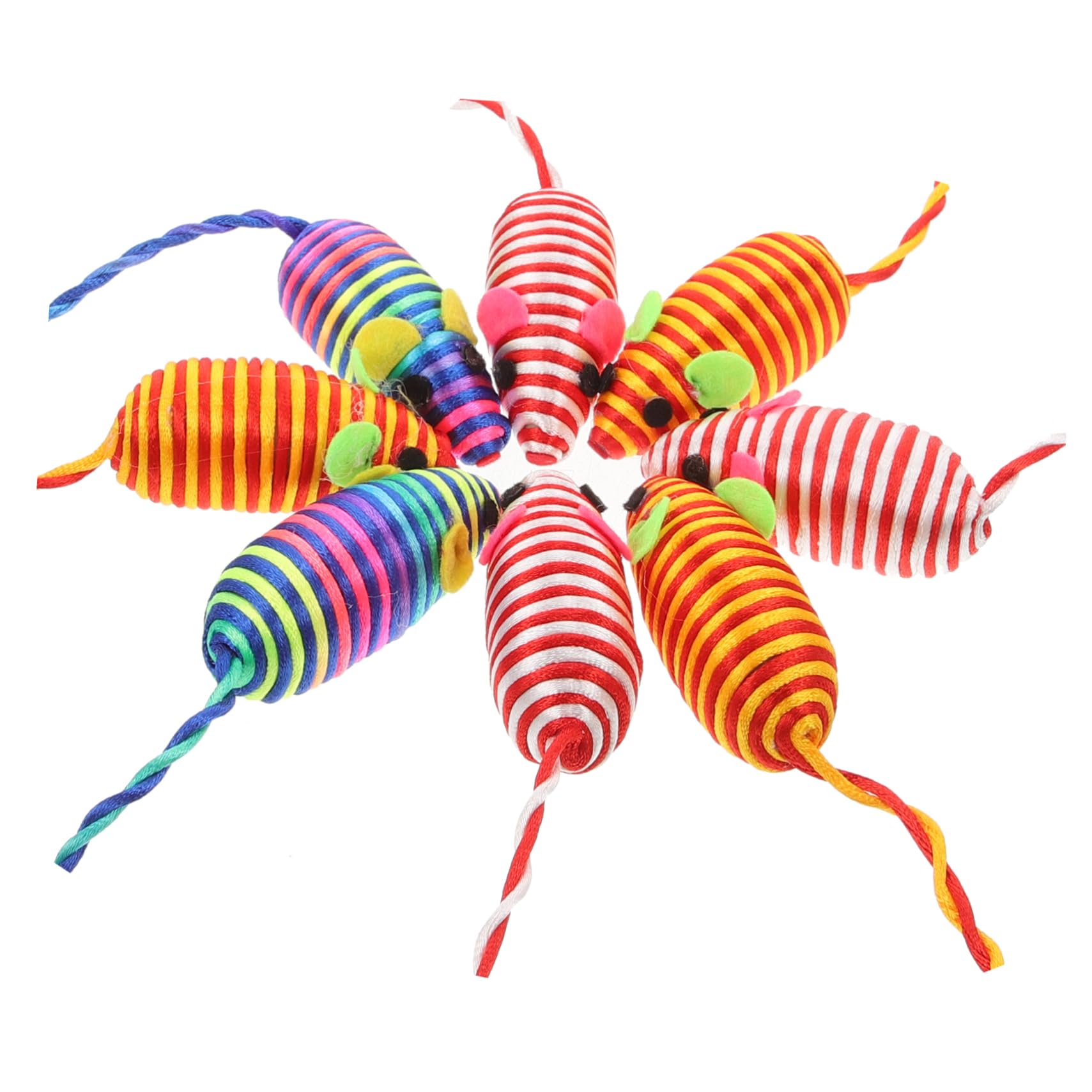 YARNOW Lot De 5 Jouets pour Chat Souris Jouet Portable pour Chasser Accessoires pour Chaton 8 Pièces X 5