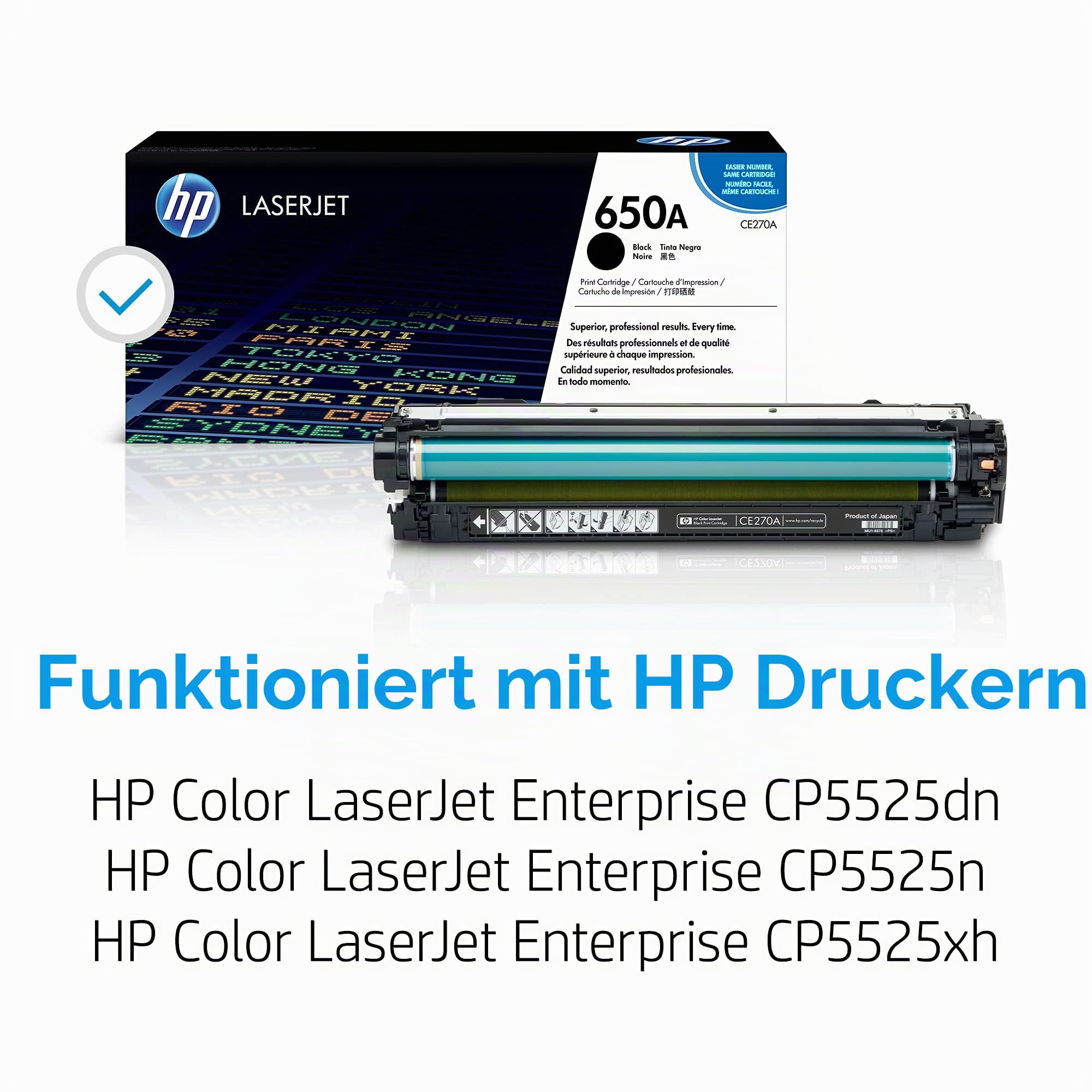 HP 650A Schwarz Original LaserJet Tonerkartusche
