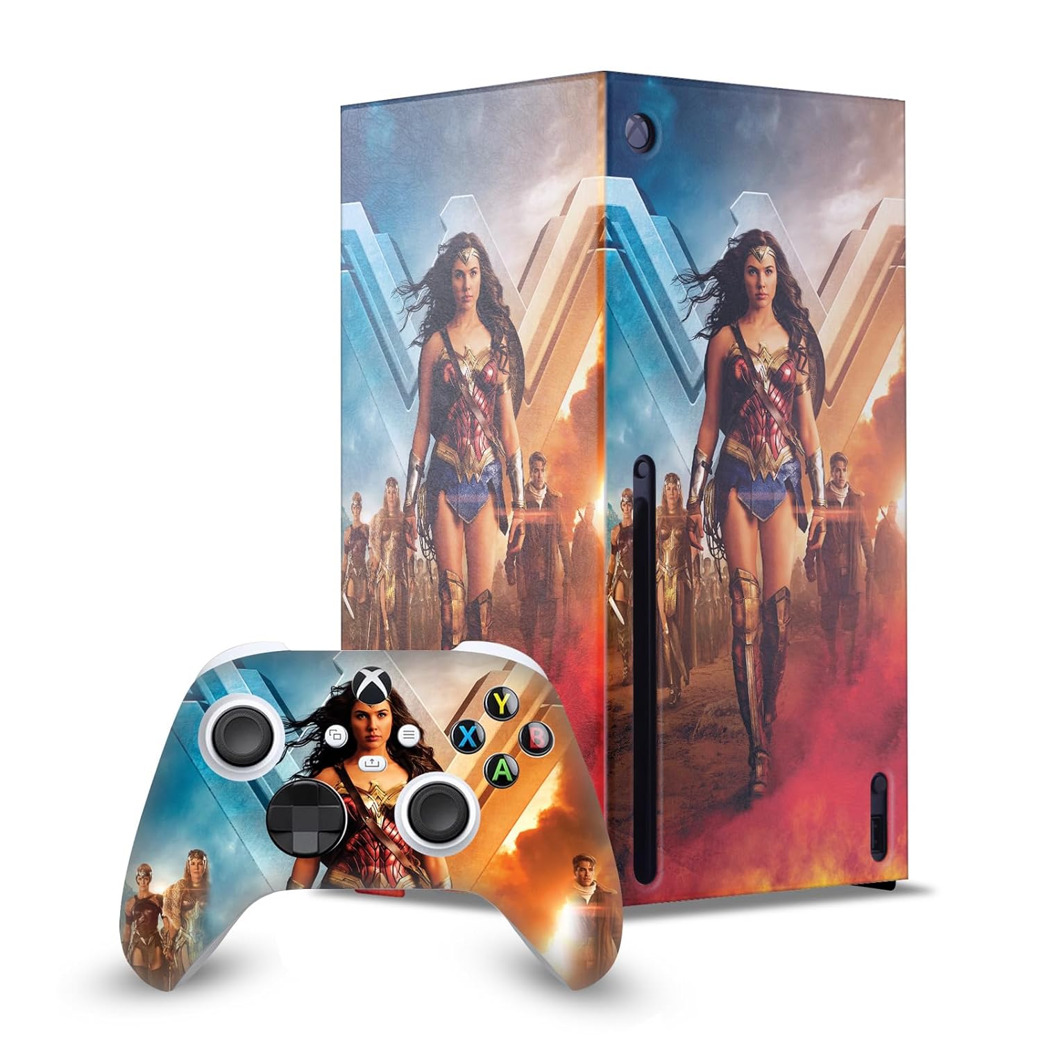 Head Case Designs Officially Licensed Wonder Woman Movie Group Posters Game Console Wrap and Game Controller Skin Bundle Compatible With Xbox Series X