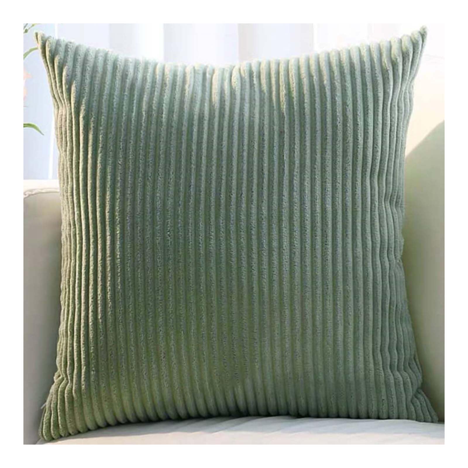 Set of 2 Sofa Pillow Cover corduroy 80x80 Cushion Cases 45x45 60x60 75x75 Decorative Square Throw Pillow Cases with Zipper for Couch Sofa Bed Pillowcase Protectors covers(Color 18,30x50cm/12x20in(2PC)
