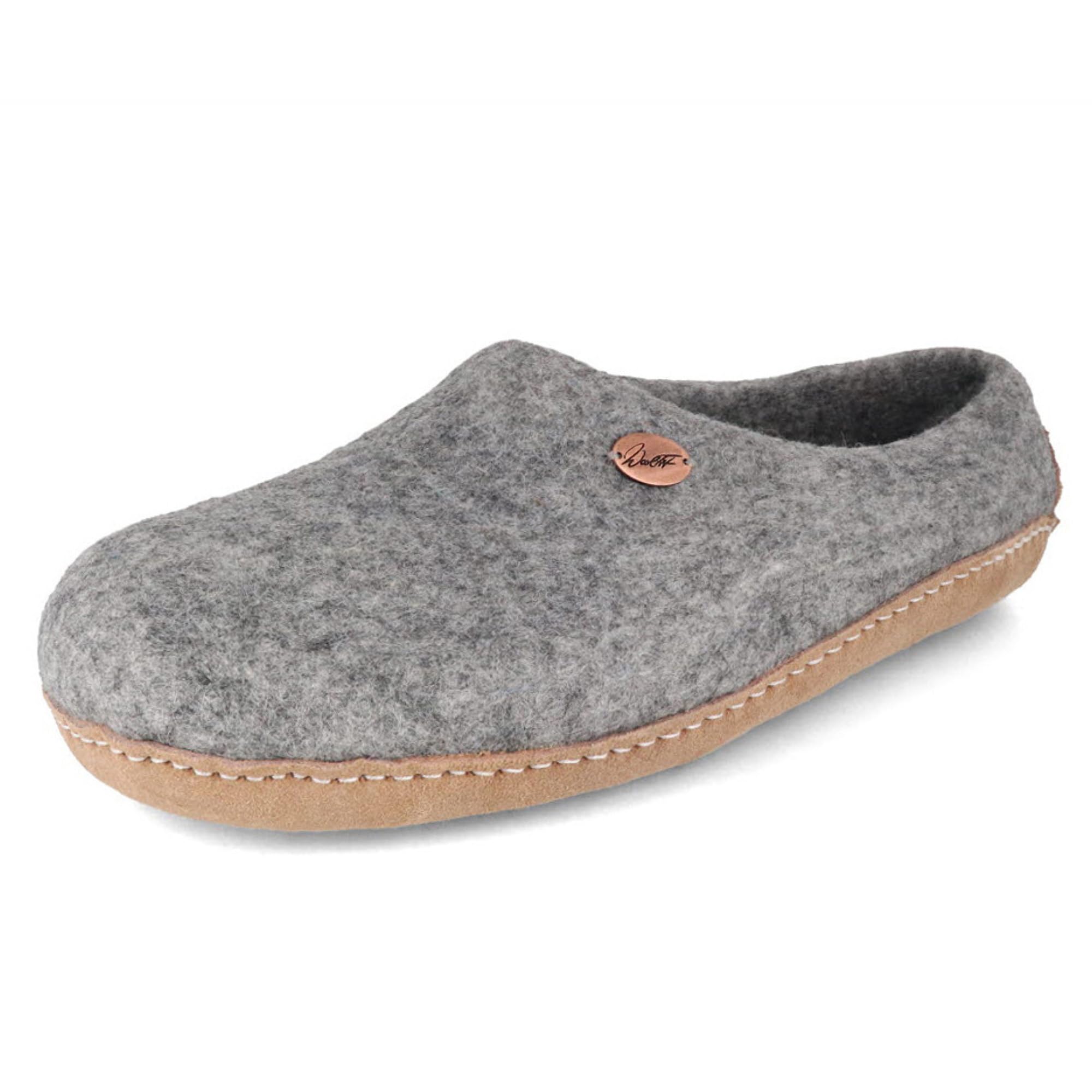 Footprint Barfuß-Hausschuhe unisex Filz-Pantoffeln mit Ledersohle, nachhaltig aus 100% Wolle