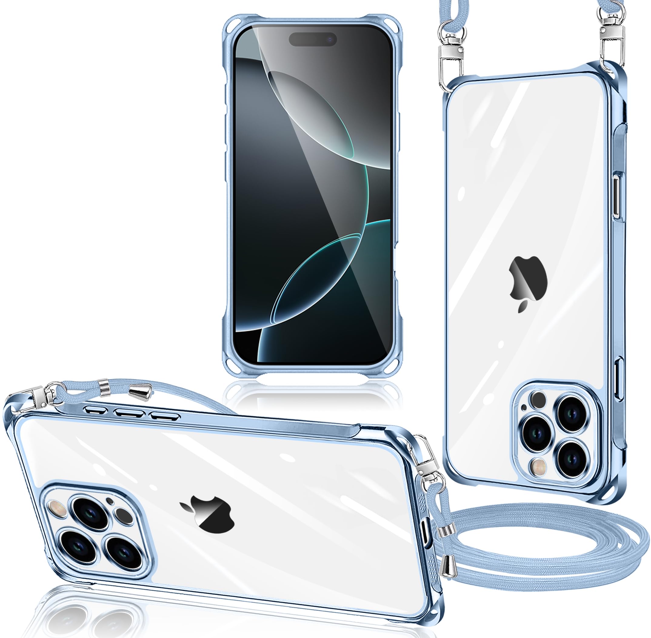 Amazon.co.jp: iPhone 16 Pro 用 ケース クリア ショルダー 縄掛け