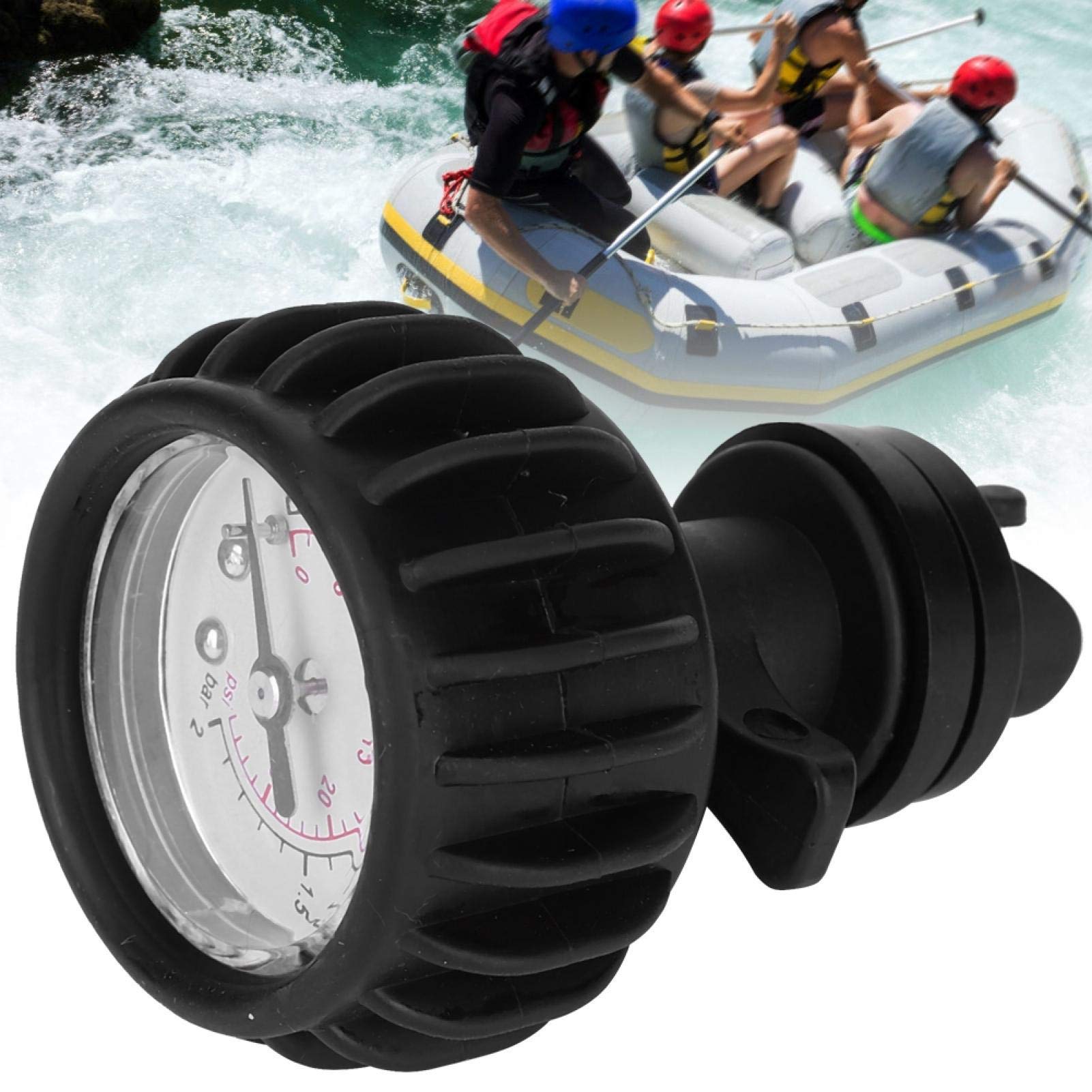 Demeras Luftdruckmesser 30PSI Gummiboot Luftdruckmesser Messung Schlauchboot Einzelbarometer