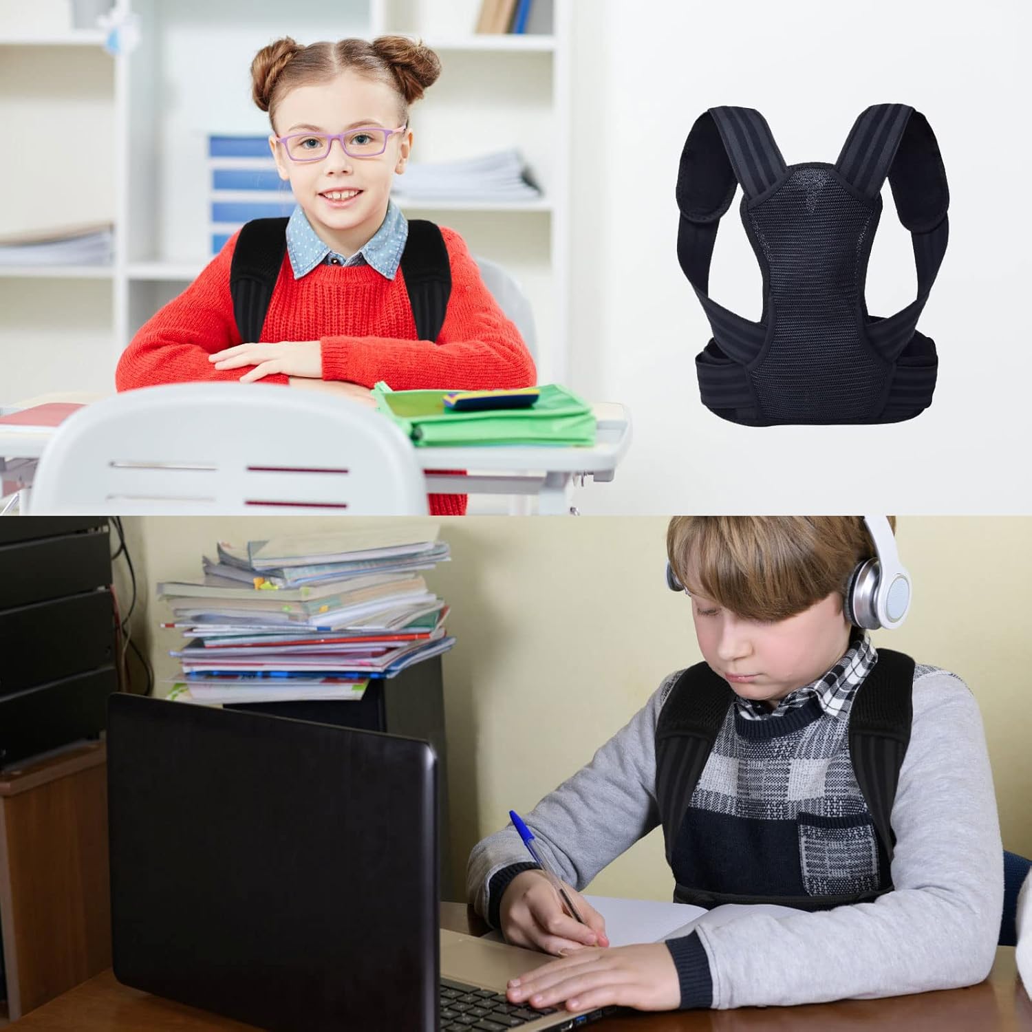 Flylin Posture Corrector for Kids Adjustable Back Straighter with Shoulder Pads Upper Back Posture Brace for Teenagers to Provide Spinal Support Improve Posture and Prevent... 8 Flylin Posture Corrector for Kids Adjustable Back Straighter with Shoulder Pads Upper Back Posture Brace for Teenagers to Provide Spinal Support Improve Posture and Prevent... - Image 6