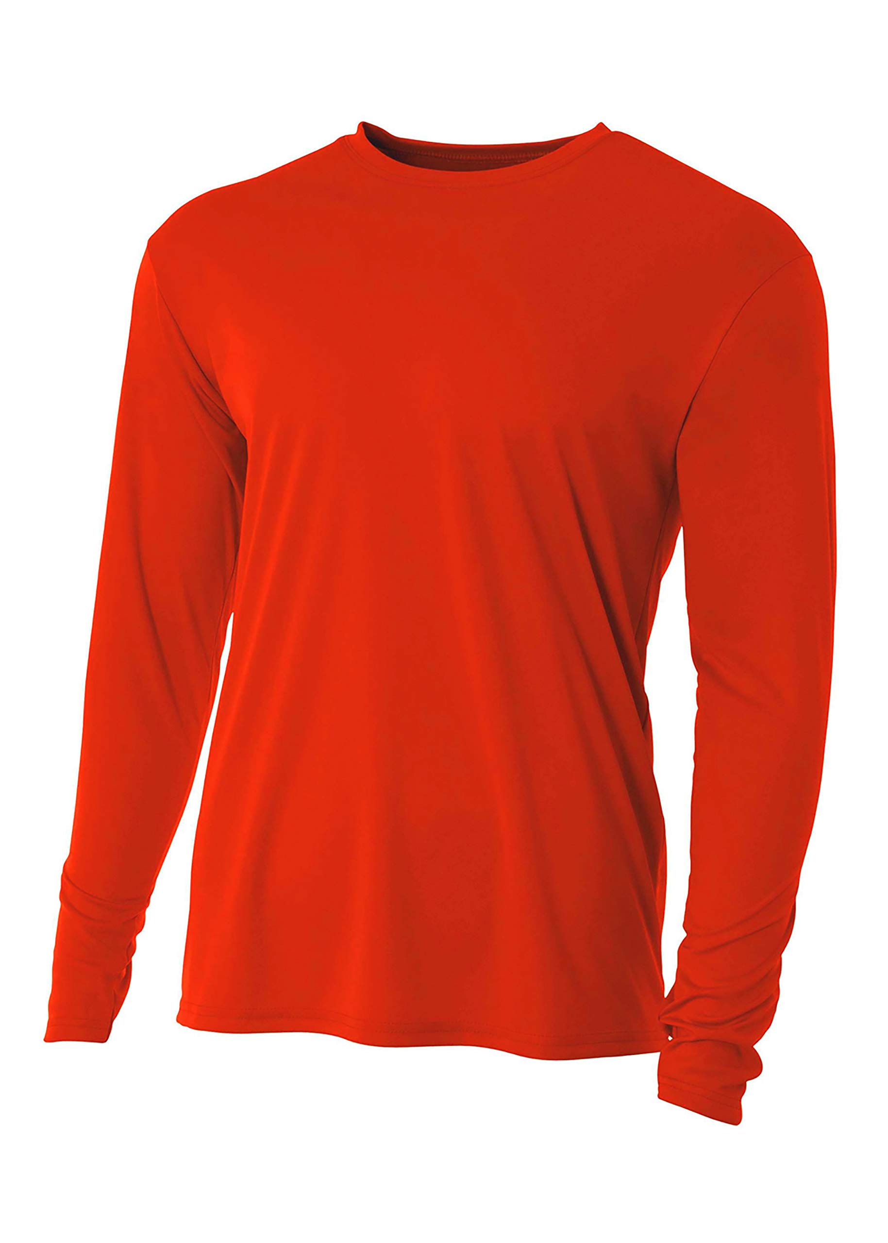A4 Cooling Performance Long Sleeve Crew Athletic Orange M