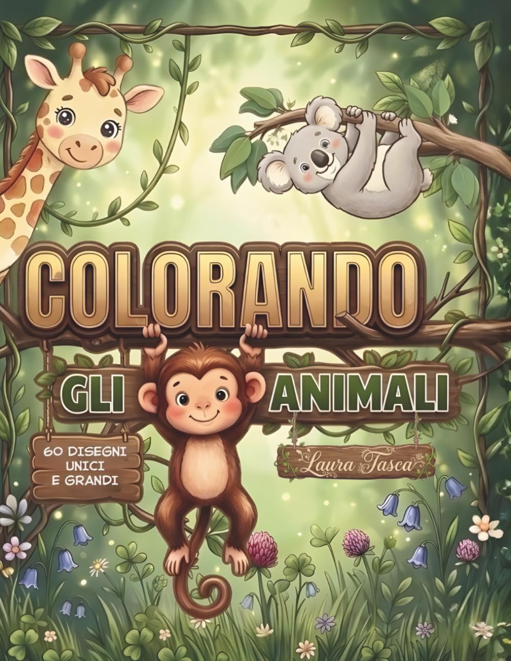 Colorando gli Animali: Libro da colorare per bambini con 60 animali e curiosità divertenti