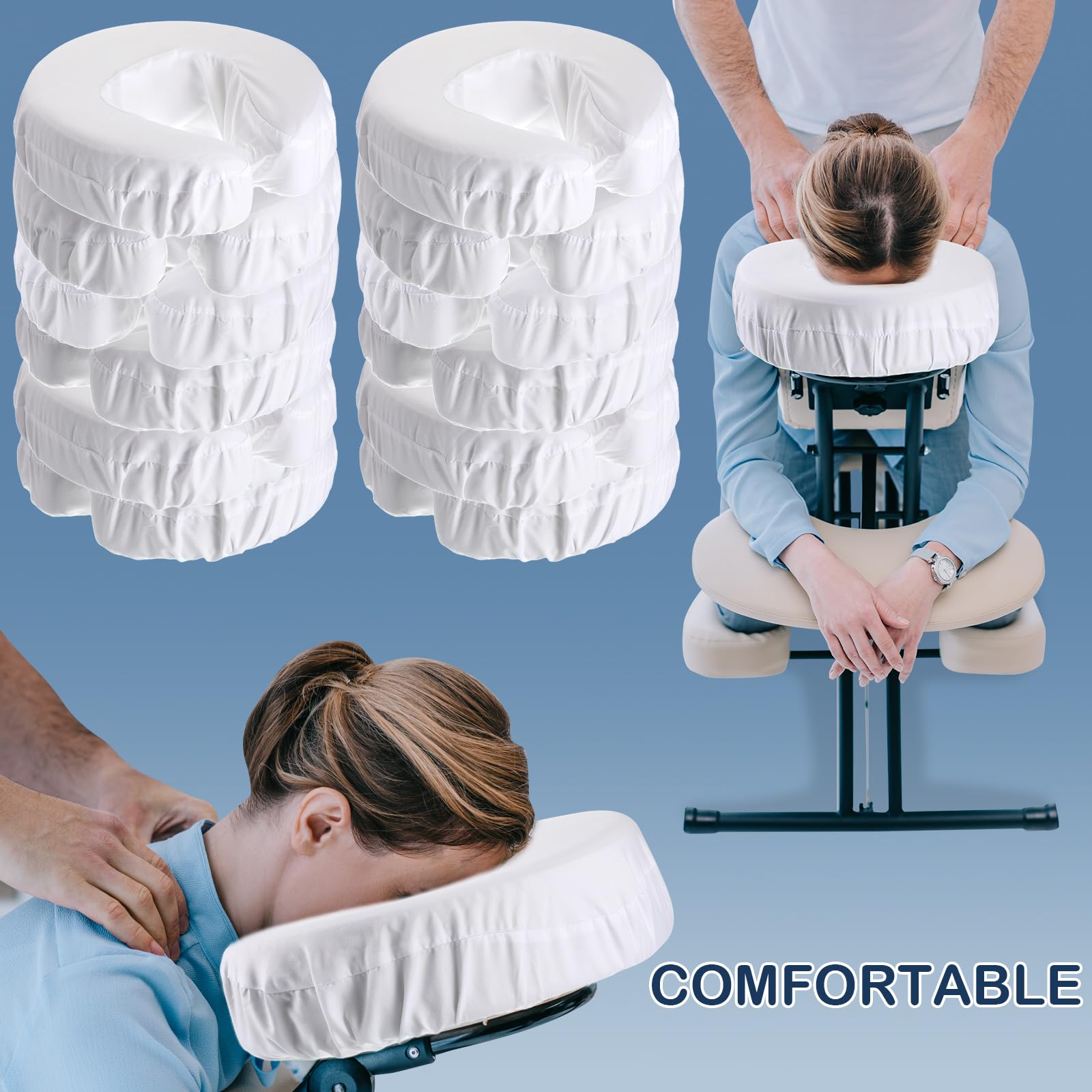 Face Cradle Covers for Massage - White -6 Face Cradle Covers for Massage - White -6