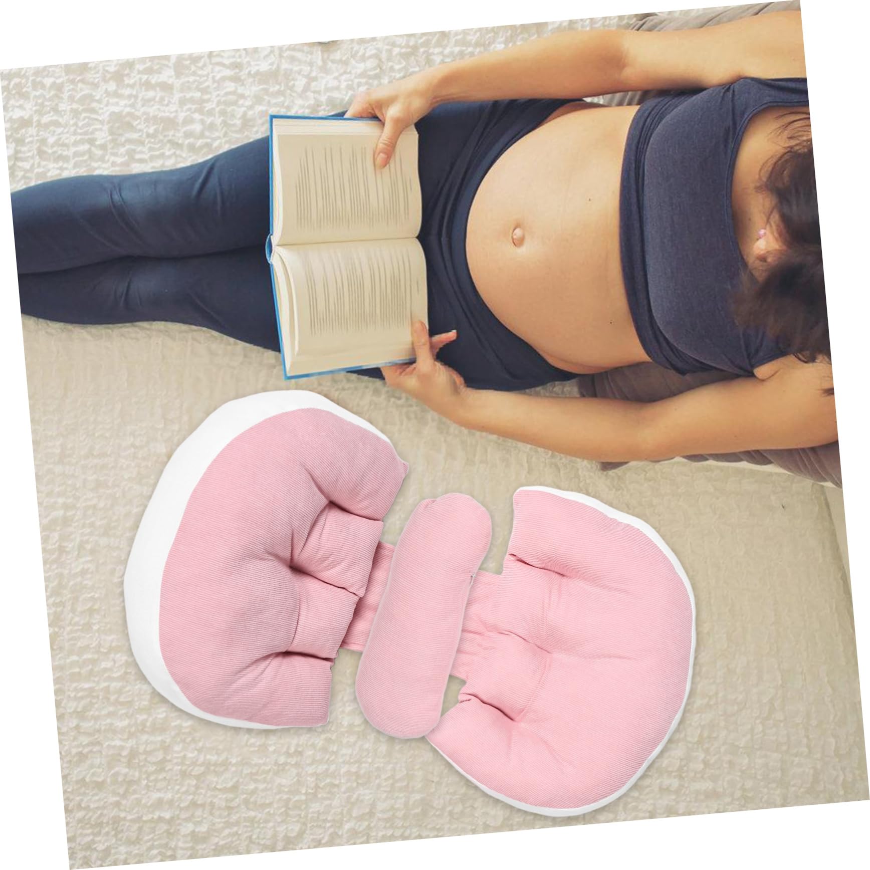 Kisangel Almohada de Maternidad U-Shaped para Mujeres Embarazadas Soporte Completo y Diseño Ergonómico