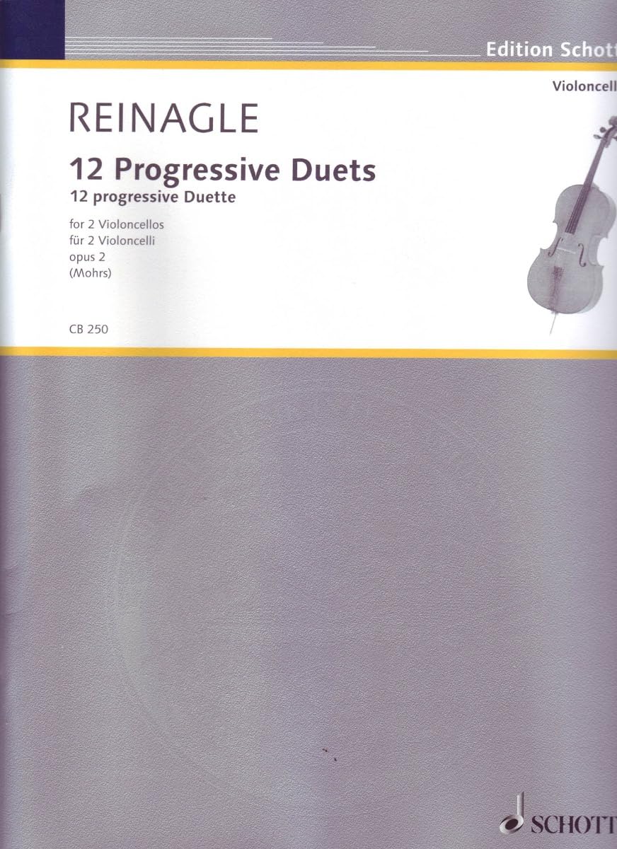 12 Progressive Duets: op. 2. 2 cellos. Partition d'exécution.