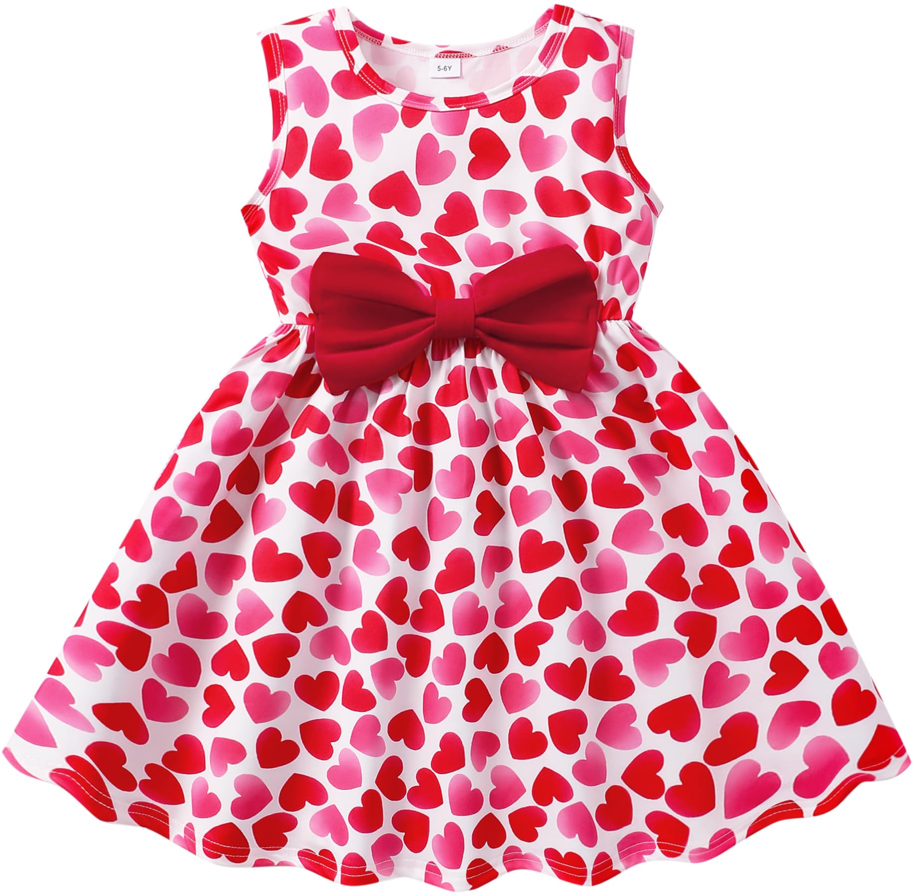 RETSUGO Little Girl A-Line Dresses Bowknot Dress for Baby Girls Casual Toddler Girl Dresses for Party Girl Dress 1-8 Years
