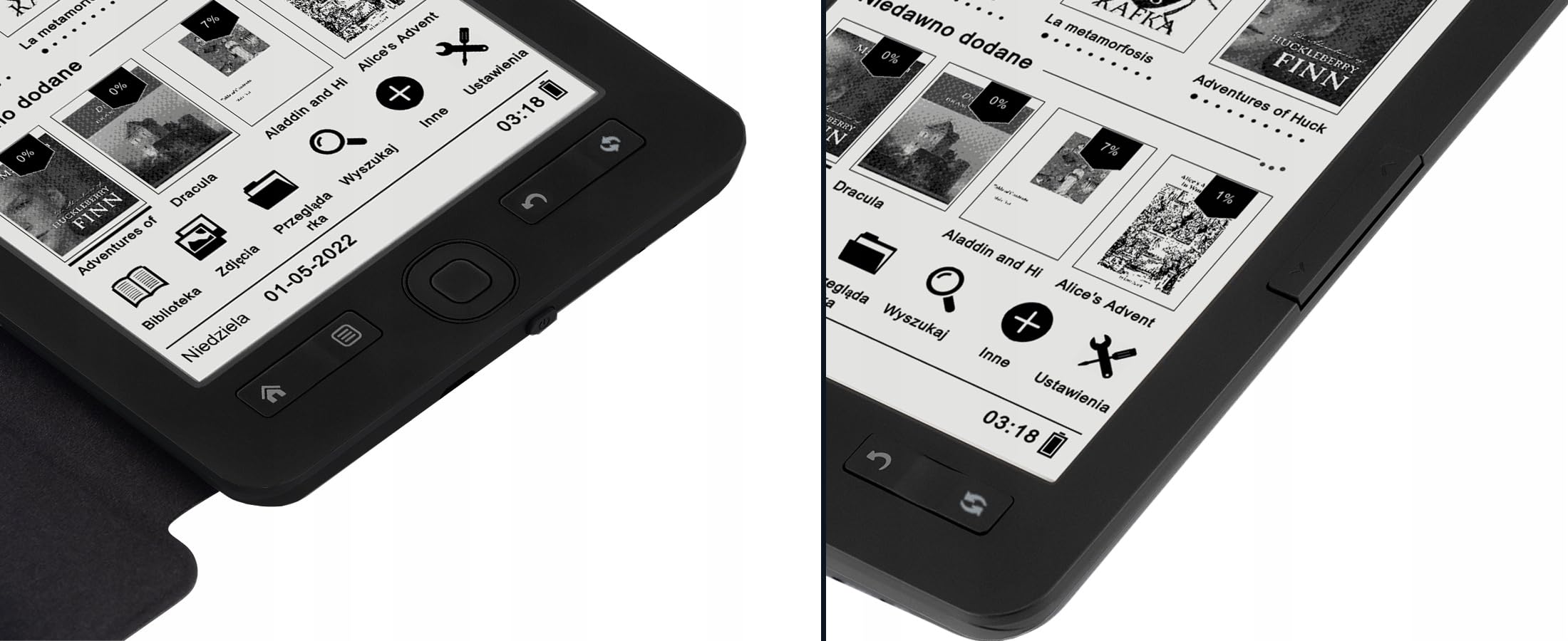 Lecteur Bemi Cognita+ 6" E-Ink Carta, 4GB, PDF reflow, étui en Cuir intégré, Batterie 1800mAh, Prise microSD, Support Adobe DRM