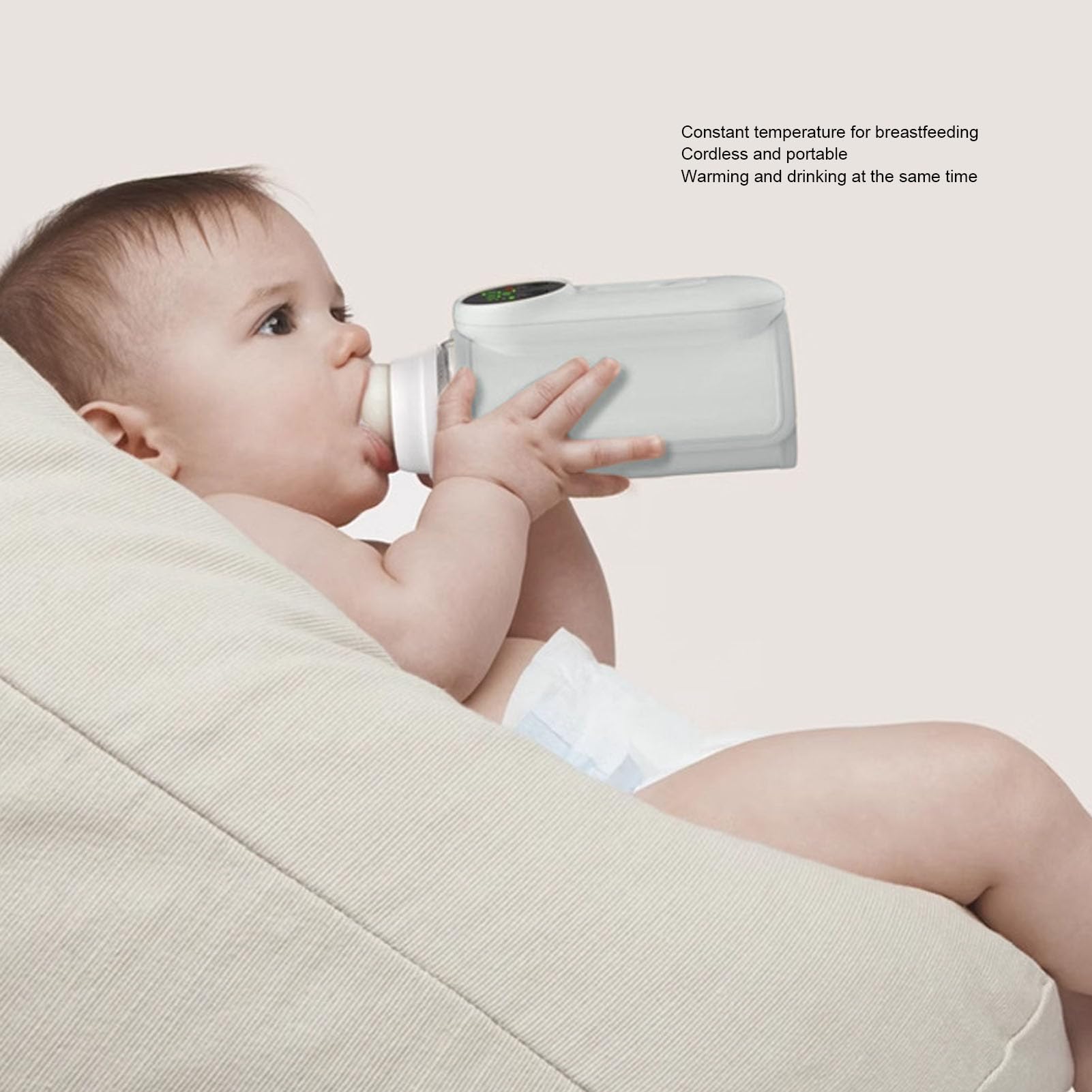 Naroote Calentador de Biberones, Calentador Rápido de Leche Infantil con Pantalla LED Control Preciso de Temperatura Descongelación Sensores de Temperatura Esterilizadores para Leche Materna Hogar