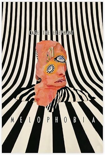 YGULC Póster de jaula con diseño de melofobia de elefante, cubierta de álbum de música, póster de lienzo para decoración de pared, pintura para sala