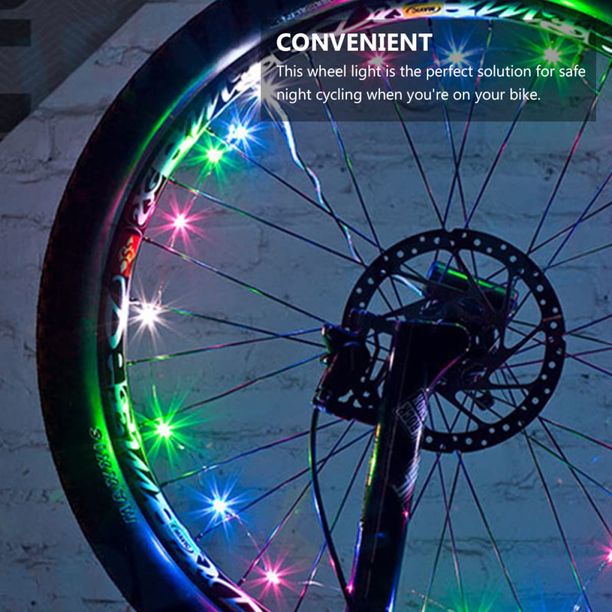 BRIGHTFUFU 1Pc Rechargeable Wheel Light Decorative Wire Lights for Bike Wheels Easy Installation Spoke Lamp with Filament Unique Night Riding Experience