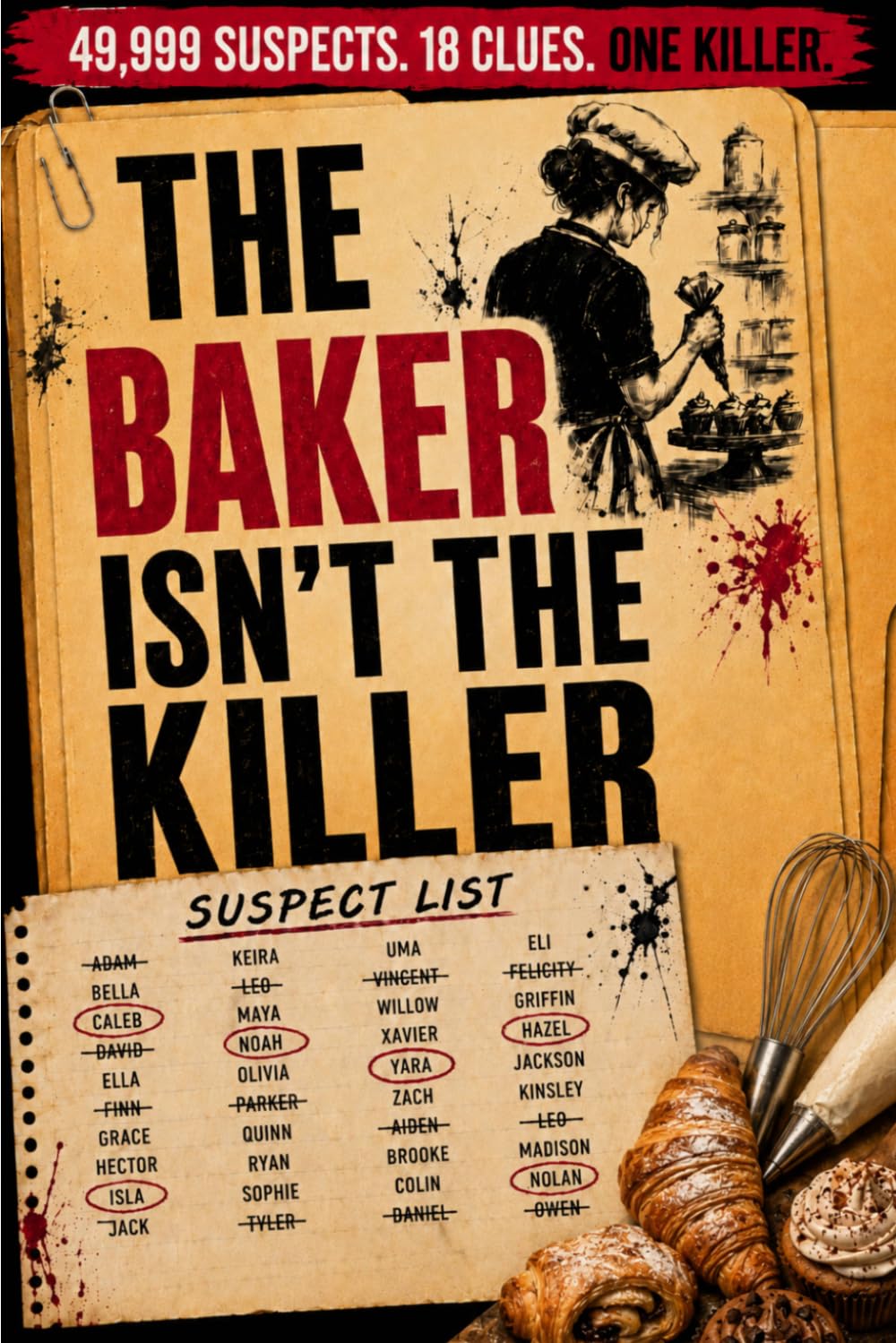 The Baker Isn't the Killer: 49,999 SUSPECT NAMES. 18 CLUES. ONE KILLER