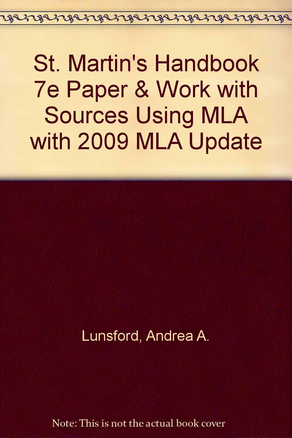 St. Martin's Handbook 7e Paper & MLA Quick Reference Card