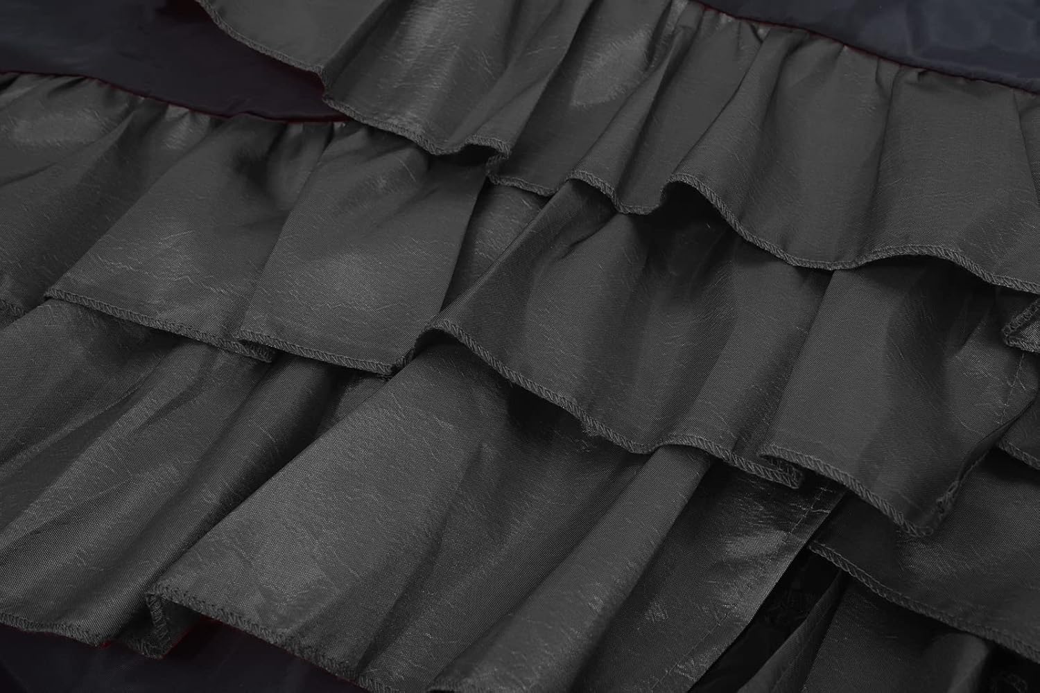 Panegy Women's Steampunk Gothic High Low Ruffle Victorian Renaissance Bustle Skirt - Image 4