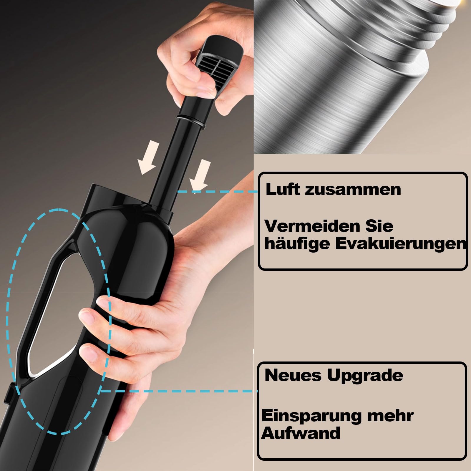 Abflussreiniger Pumpe mit Luftkompression und Luftdruckanzeige, 2026 Upgrade Verdickte Rohrwand Pressluft Rohrreiniger,Toilet Plunger für Reinigen Rohre Waschbecken Badezimmer Küchen(Blau)