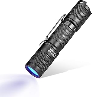 LUMINTOP TOOL AA UV Flashlight Black light, 365nm Ultraviolet Blacklight IP68 Waterproof 2 modes for Pet Stains, Hunting Scorpions, Resin Curing, Leak Inspection