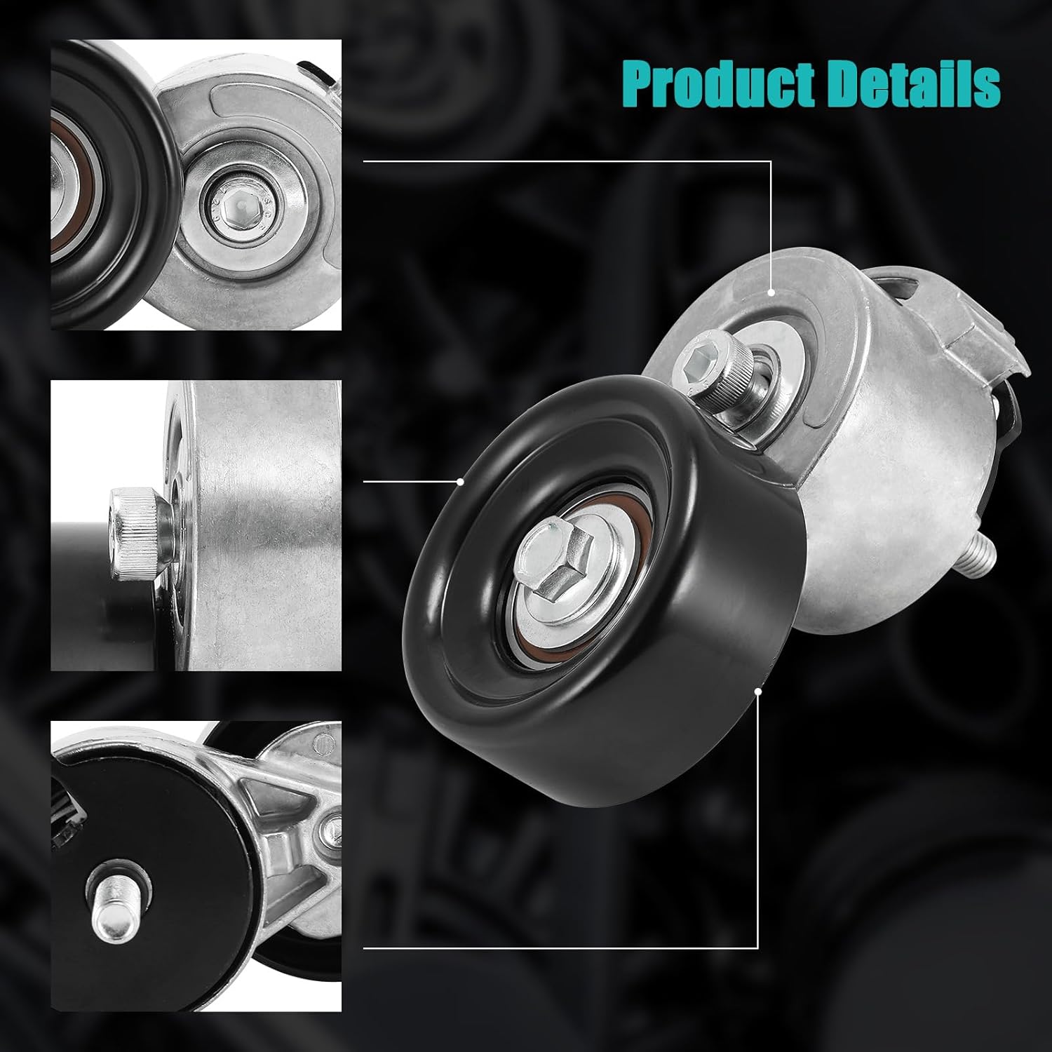 AULINK ‎38114 Belt Tensioner Assembly with Pulley(3.0L V6) For Ford Aerostar 95-96,Ranger 92-96,Sable 2001,Taurus 93-07,Windstar 1995-2000,For Mazda B3000 1994-1996,For Mercury Sable 1993-2005 89233