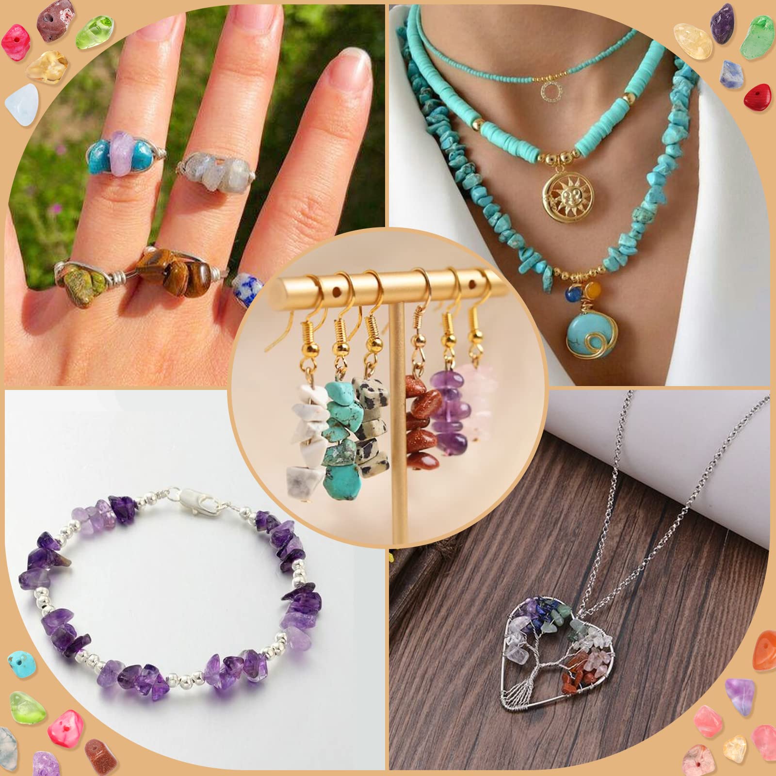 48 Pcs Crystal Birthstone Charms - 24 Colors Jewelry Making Beads For DIY Necklace Bracelet