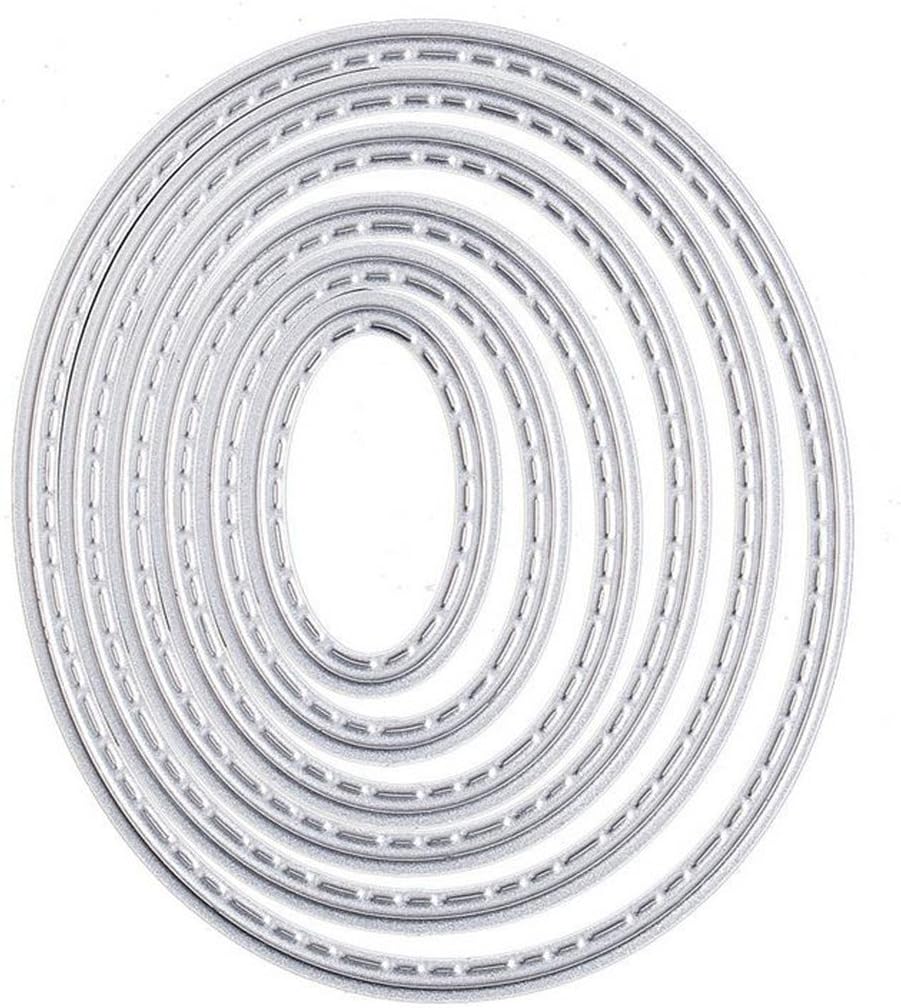 2024 New Oval Border Metal Cutting Dies for Card Making Embossing Paper Photo Album