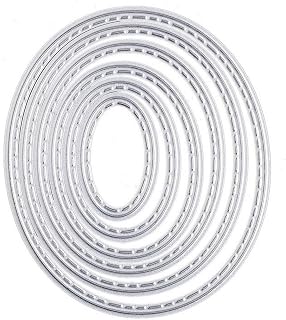 Mvchifay Cutting Dies Metal Stencils Scrapbooking Tool DIY Craft Carbon Steel Embossing Template for Paper Card Making (Oval Set)