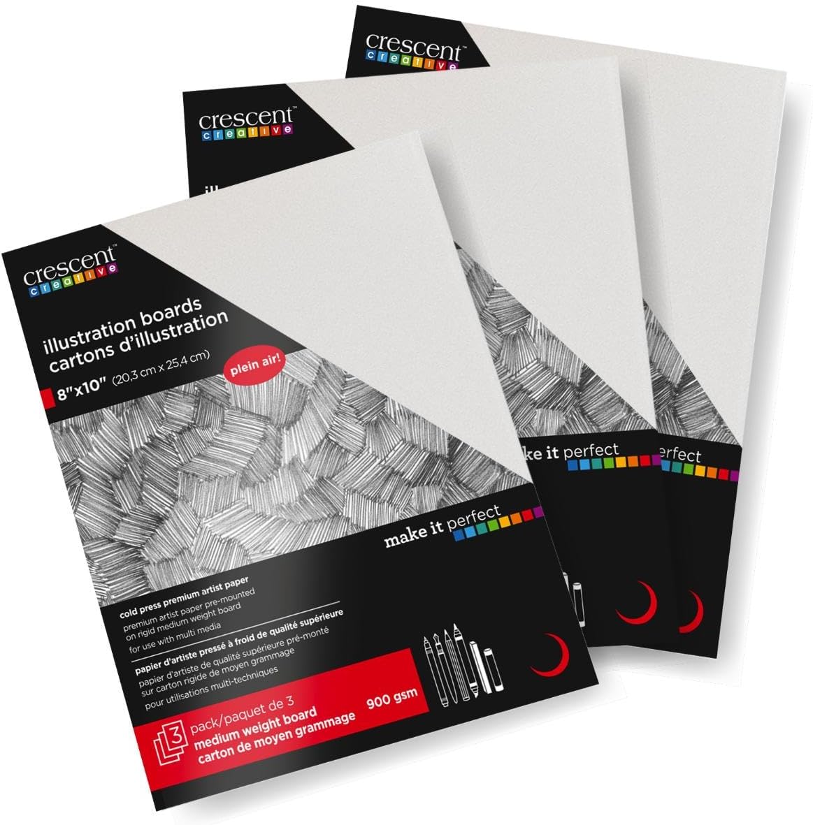 Crescent Creative Products Crescent Art & Illustration Board, 8 x 10, White