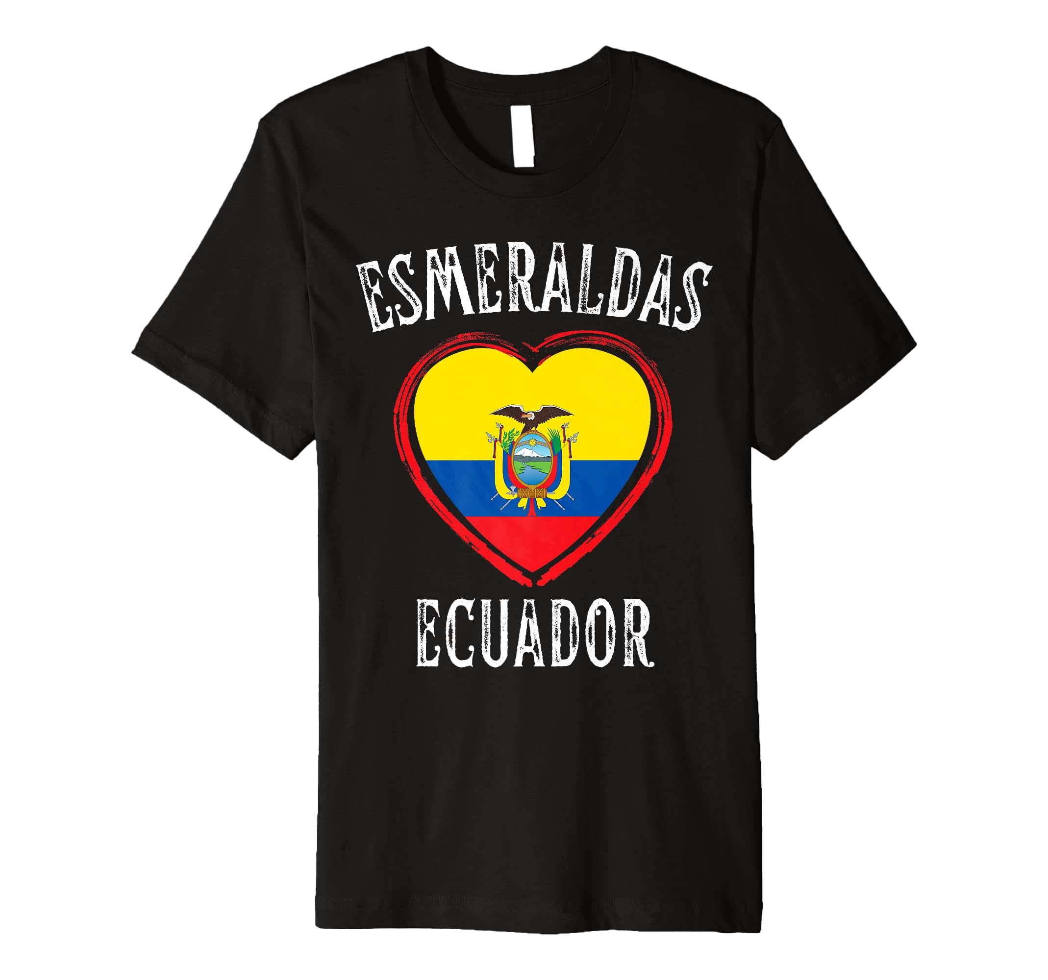 Ecuador Flag Heart Esmeraldas City Premium T-Shirt