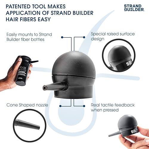 Miniatura 5 de Aplicador de fibra capilar para adelgazamiento del cabello, corrector de raíces y voluminizador para hombres y mujeres, producto de queratina