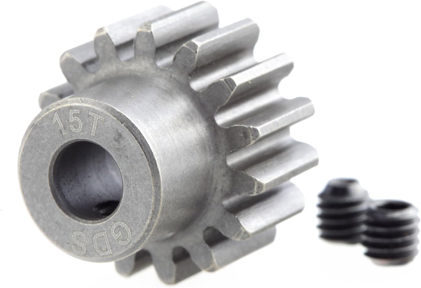GDS Racing Pro Mod1 5mm Bore Pinion Gear 15 Tooth Hardened Steel M1 15T RC Model