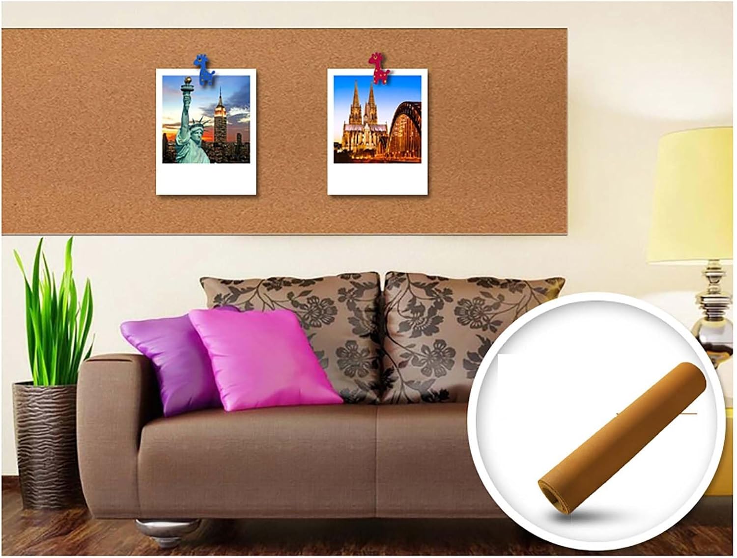 LYZLPHLL Cork Roll, Cork Board Sheet, High Density Cork Board, Drawer Liner, Sound Insulation, 1/3" 1/4" Thick, for DIY Supplies Home School, Brown (Color : Thick 8mm, Size : 1mx2.5m(3.3ftx8.2ft))