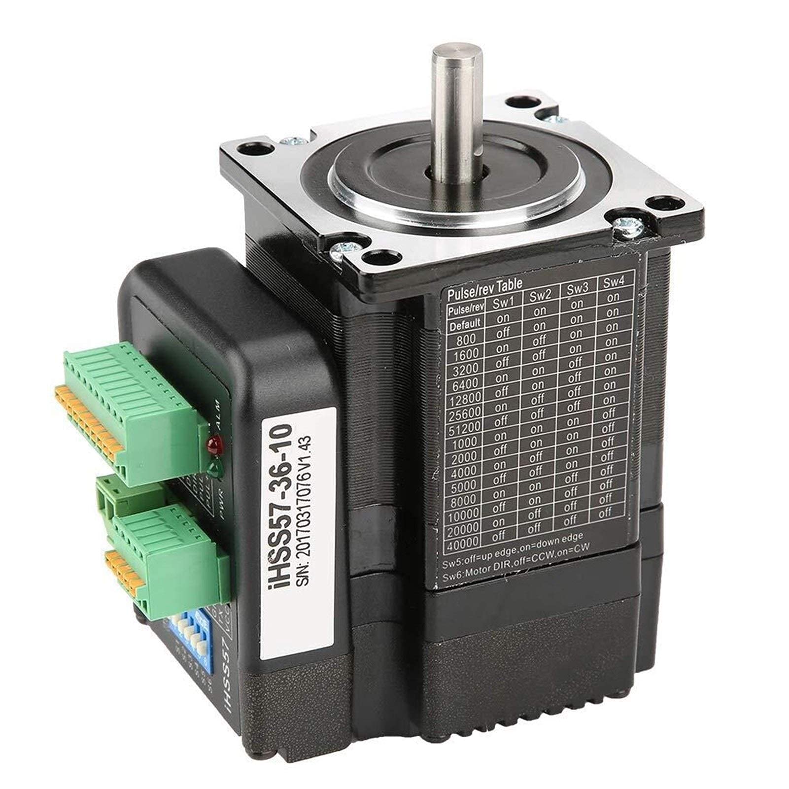 POJMD Stepper Servo Motor Driver Kit, 36VDC IHSS57-36-10 1Nm Hybrid Closed Loop Stepper Servo Motor Drives