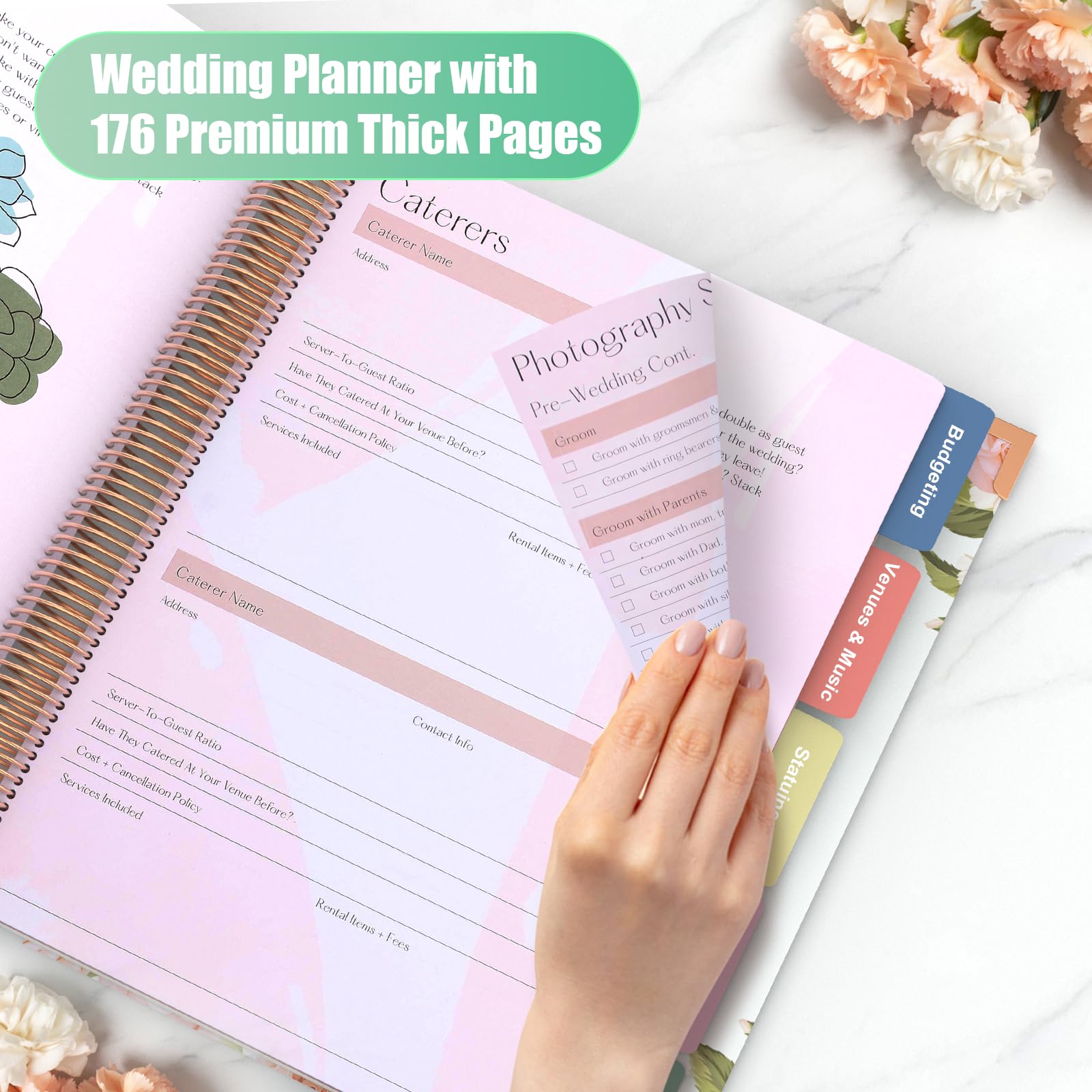 Wedding Planner Agenda De Boda Completa Y Organizador Para La Novia, Libro De Lino Para La Boda, Regalos De Planificador Boda