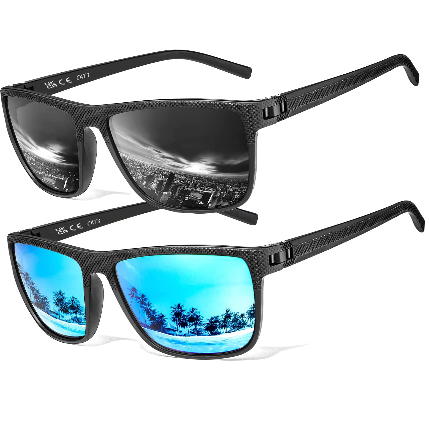 Polarized sunglasses for men/women; light frame; HD pilot lenses; Golf/driving/fishing/travel Eyewear-image-17